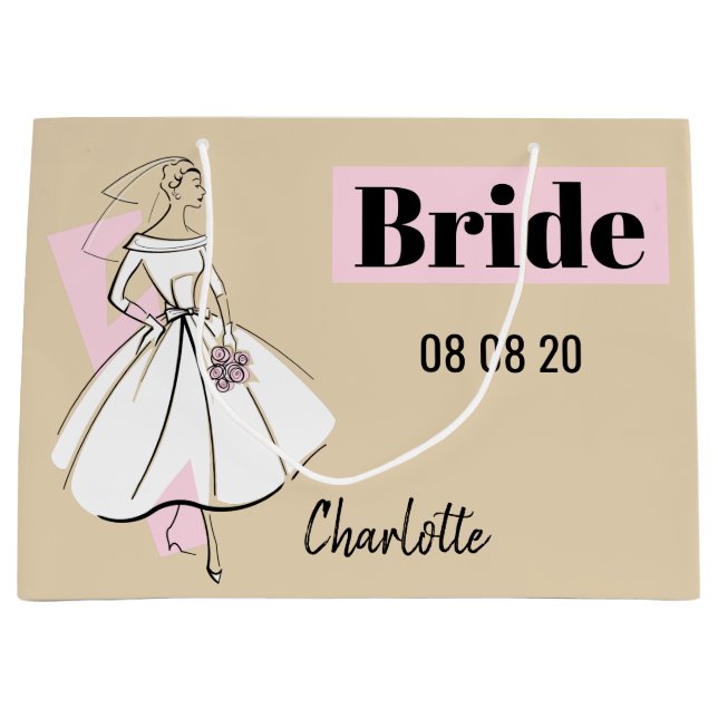 Fashion Bride Neutral Bride gift bag large (Front)