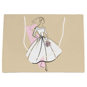 Fashion Bride Neutral gift bag large