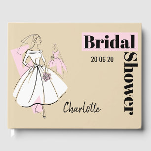 Fashion Bride Neutral Group Bridal Shower Guest Book