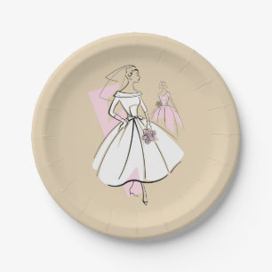 Fashion Bride Neutral Group paper plates