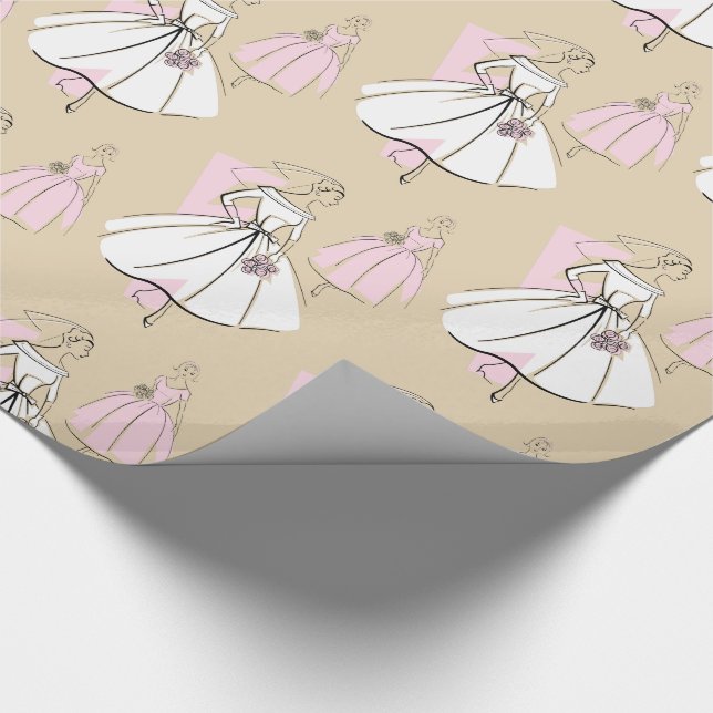 Fashion Bride Neutral Group wrapping paper (Corner)