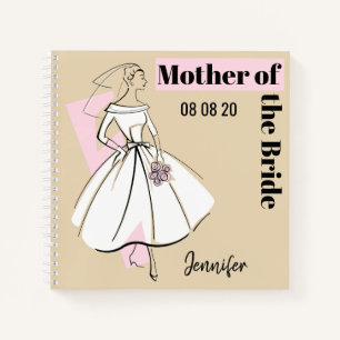 Fashion Bride Neutral Mother of Bride square Notebook