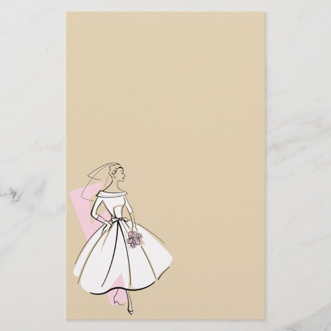 Fashion Bride Neutral stationery (Front)