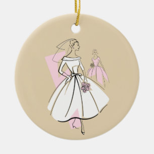Fashion Bride Neutral Text ornament