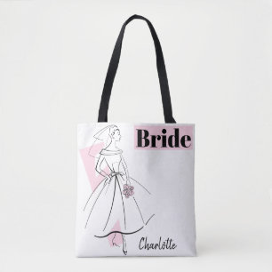 Fashion Bride Pink Bride tote Bag
