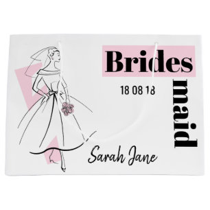 Fashion Bride Pink Bridesmaid gift bag large
