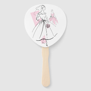 Fashion Bride Pink Group fan paddle