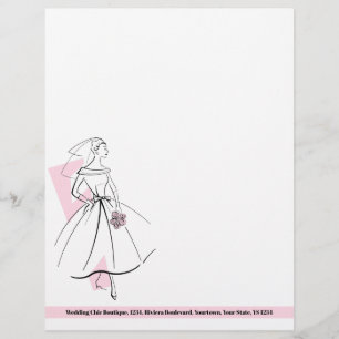 Fashion Bride Pink letterhead address
