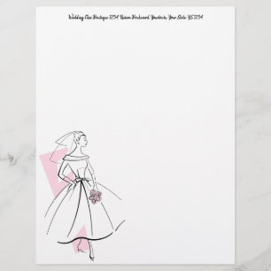 Fashion Bride Pink letterhead address top