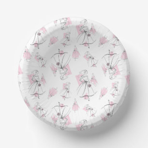 Fashion Bride Pink Multi Paper Plate