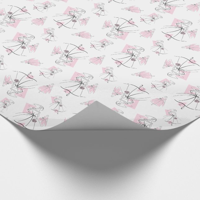 Fashion Bride Pink multi wrapping paper (Corner)