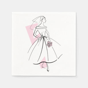Fashion Bride Pink paper napkins