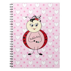 Fashion Bug Ladybug Fashionista Spiral Notebook