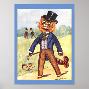 Fashion Cat by Louis Wain Poster