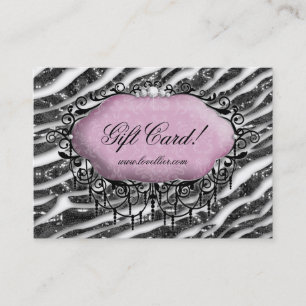 Fashion Chandelier Jewellery Gift Certificate Zebr