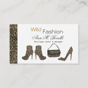 Fashion Chic Trendy Lady Stilettos Shoes Purse Business Card