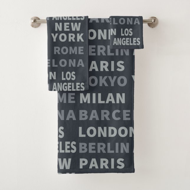 Fashion Cities Bath Towel Set (Insitu)