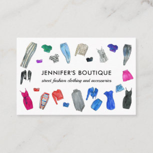 Fashion Clothing Dress Boutique Store Retailer Business Card