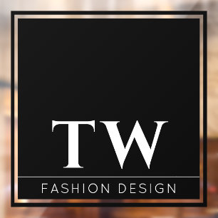 Fashion Company Sign Black Window Cling