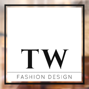 Fashion Company Sign White Window Cling