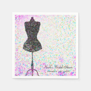 Fashion Confetti Mannequin Modern Custom Party Napkin