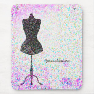 Fashion Confetti Mannequin Modern Personalised Mouse Pad