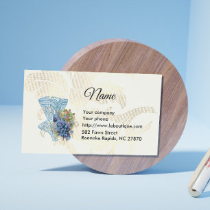Fashion Corset & Blue Flowers Business Card