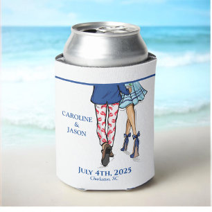 Fashion Couple Red Lobster Shower Wedding Favours Can Cooler