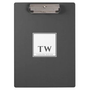 Fashion Design Dark Grey Clipboard