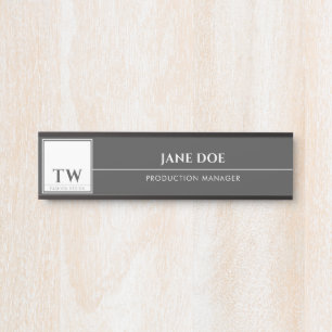 Fashion Design Dark Grey Door Sign