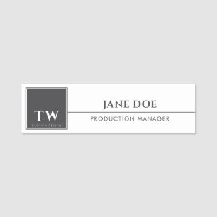 Fashion Design White Name Tag