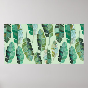 Fashion design with tropical banana plants poster
