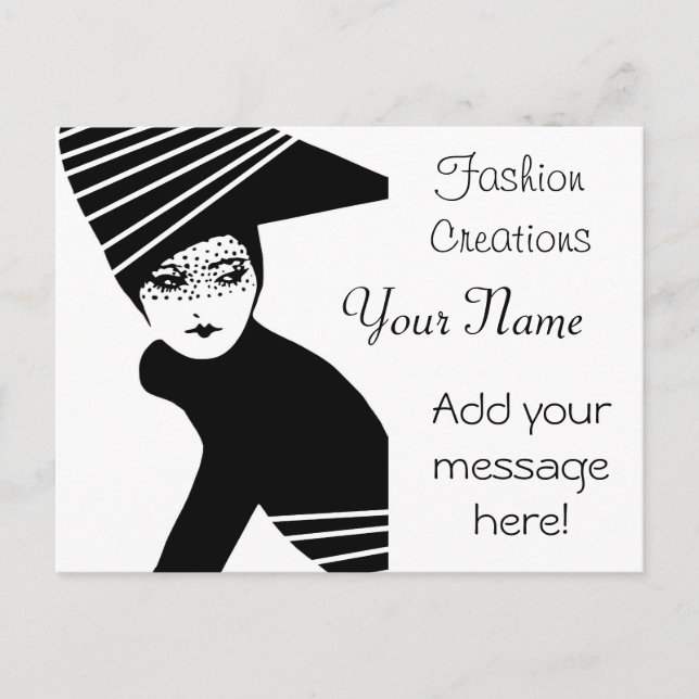 Fashion Designer Advertisement Postcard (Front)