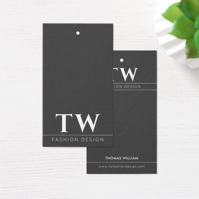 Fashion Designer Black Hang Tag (Desk)