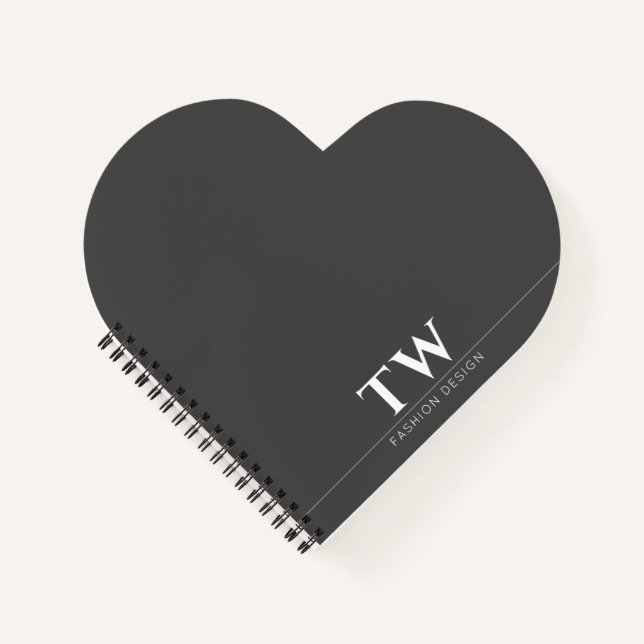 Fashion Designer Black Notebook (Front)