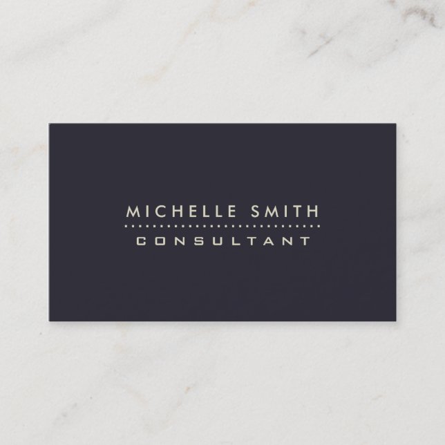Fashion Designer Elegant Professional Modern Blue Business Card (Front)