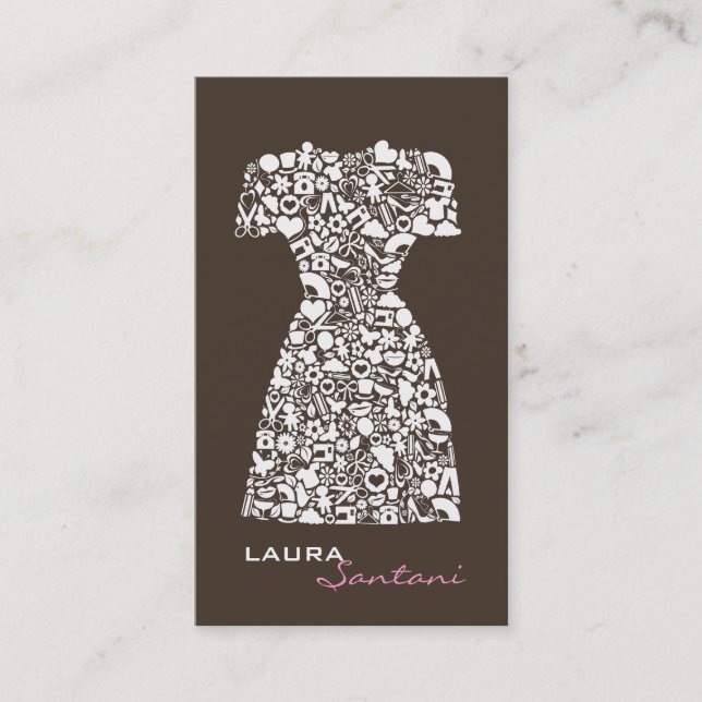 Fashion Designer Modern Chocolate Business Cards (Front)