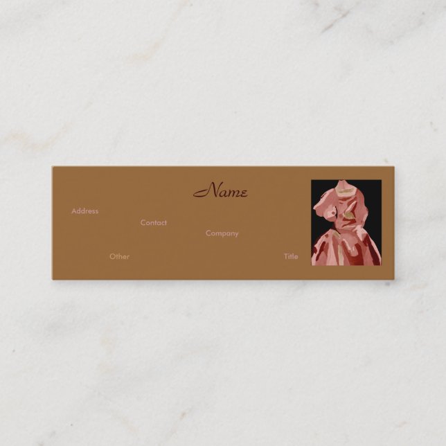 Fashion Designer Neutral III Business Card (Front)