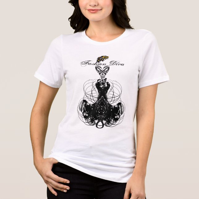 Fashion Diva - Customised Tri-Blend Shirt (Front)