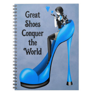 Fashion Diva in Stiletto Blue Notebook