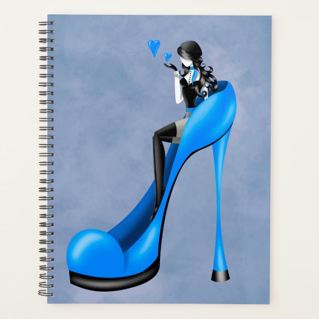 Fashion Diva in Stiletto  Blue  Planner (Front)