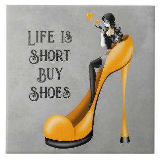 Fashion Diva in Stiletto Golden  Tile
