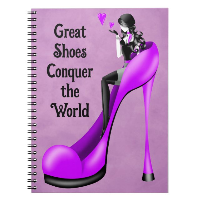 Fashion Diva in Stiletto   Notebook (Front)