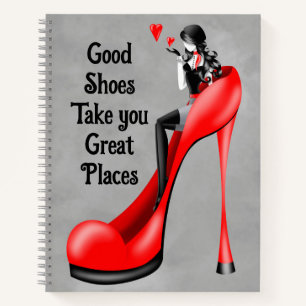 Fashion Diva in Stiletto Red Notebook