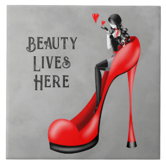 Fashion Diva in Stiletto Red Tile