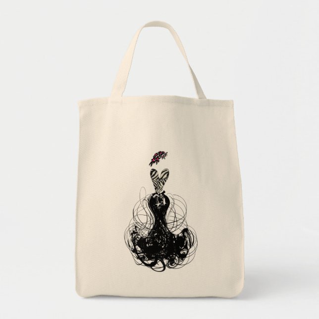 Fashion Diva Swirled Tote Bag (Front)