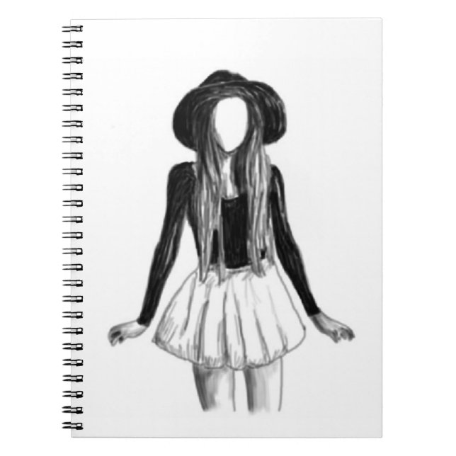fashion drawing spiral notebook (Front)