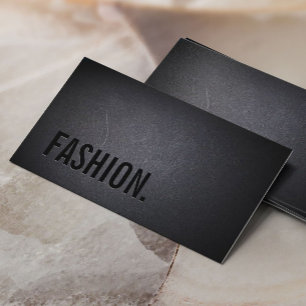 Fashion Elegant Dark Bold Text Minimalist Business Card