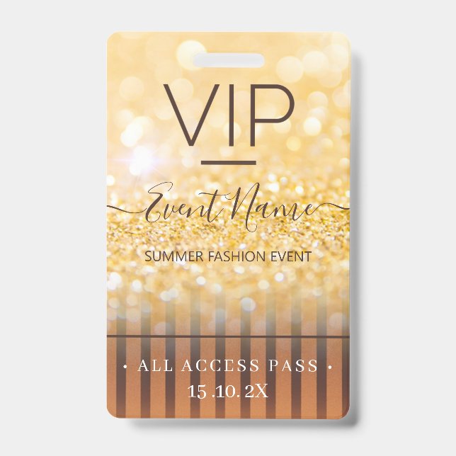 Fashion Event VIP All Access Pass ID Badge (Front)