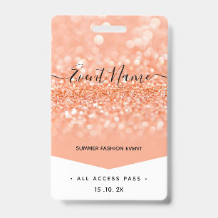 Fashion Event VIP All Access Pass ID Badge